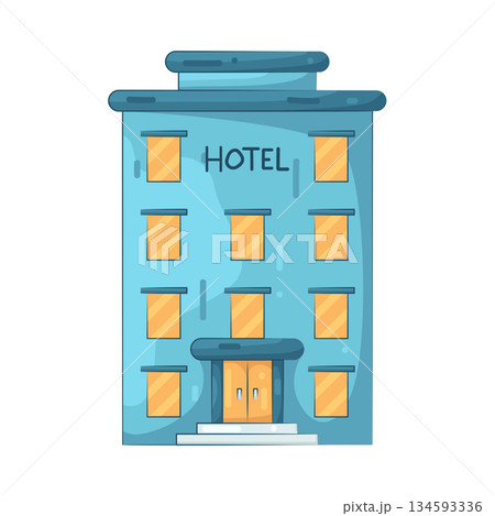 Illustration of hotel Illustration of hotel 134593336