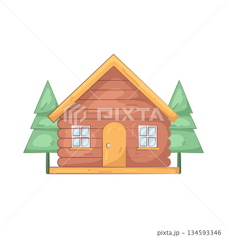Illustration of cabin Illustration of cabin 134593346