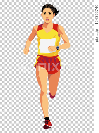 女子マラソンランナー 134593740