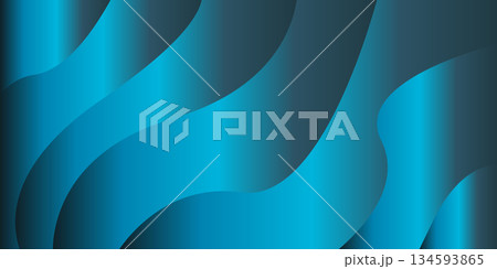 Dynamic Smooth Flowing Gradient Wave Background Blue Palette. 134593865