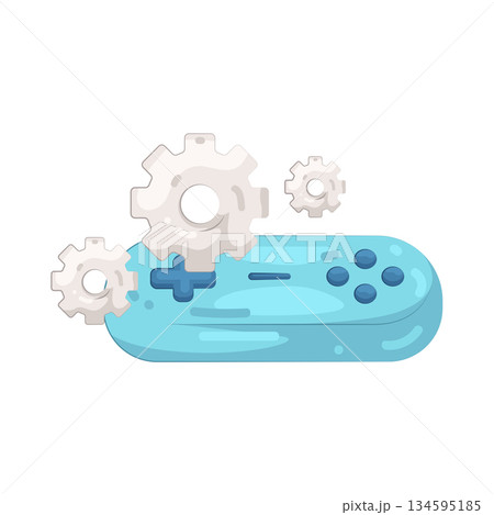 Illustration of game controller gear  134595185