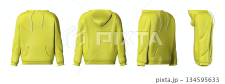 Yellow hoodie isolated on white background Yellow hoodie isolated on white background 134595633