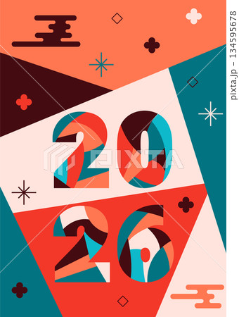 Chinese New Year mosaic poster Chinese New Year mosaic poster 134595678