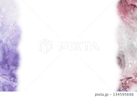 水彩風のフレーム 134595698