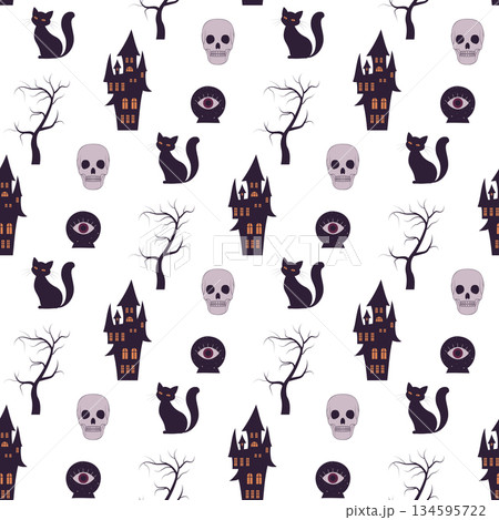 halloween seamless pattern 134595722