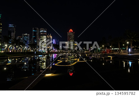 Doha,Qatar,12.12.2025,Nightlife and scenery of Doha, Qatar. 134595782