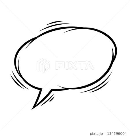 Cartoon speech bubble. Pop art illustration in comic style. 134596004