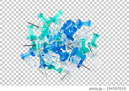 透明背景上的藍色圖釘(png) 透明背景上的藍色圖釘(png) 134597018