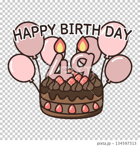誕生日チョコケーキ 134597313