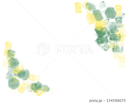 緑と黄色の菜の花のようなのフレーム素材 134598075