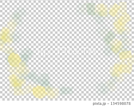 水彩やパステルで描いた黄色と緑のキラキラ背景素材	 134598078