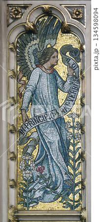 Angel on altar of St. Cyril and Methodius in Zagreb cathedral 134598094