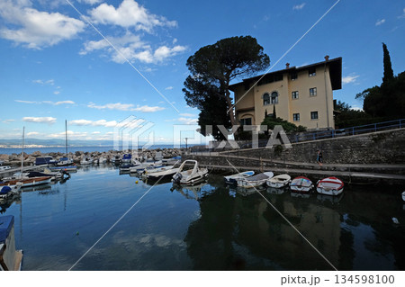 Icici village harbor in Opatija riviera, Kvarner, Croatia 134598100