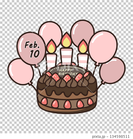 Birthday chocolate cake 134598511