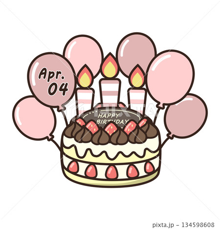 誕生日チョコケーキ 134598608