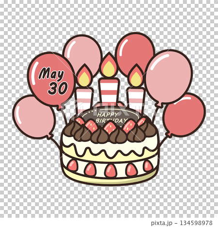 誕生日チョコケーキ 134598978