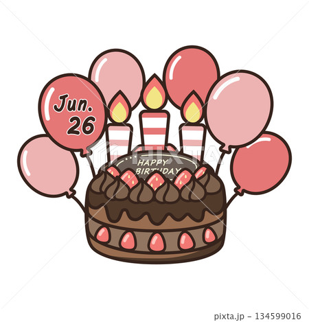 誕生日チョコケーキ 134599016