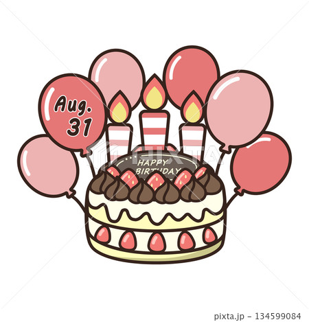 誕生日チョコケーキ 134599084