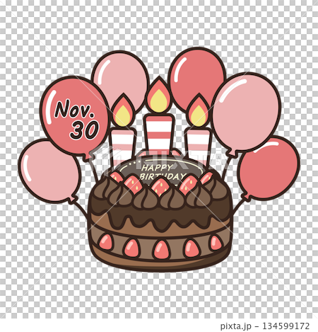 誕生日チョコケーキ 134599172