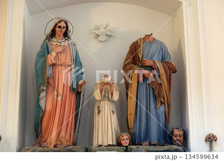 Holy Family, figures were ravaged on January 13th,1992, by the Serbian-Montenegrin invaders having previously burnt down Cilipi, church of St. Nicholas in Cilipi Holy Family, figures were ravaged on January 13th,1992, by the Serbian-Montenegrin invaders having previously burnt down Cilipi, church of St. Nicholas in Cilipi 134599634