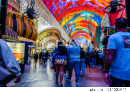 ラスベガス ダウンタウンのフリーモント・ストリート・エクスペリエンス ボカシ画像 ラスベガス ダウンタウンのフリーモント・ストリート・エクスペリエンス ボカシ画像 134601043