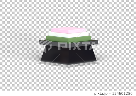 女兒節(Hinamatsuri)菱形年糕日式3D插畫素材(透明) 女兒節(Hinamatsuri)菱形年糕日式3D插畫素材(透明) 134601286