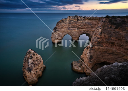 Natural Arch and Sunset 134601408
