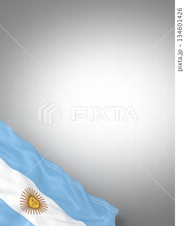 Argentina - national flag and gradient background - vertical poster - 3D illustration 134601426
