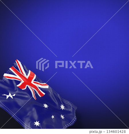 Australia - national flag and gradient background - square format - 3D illustration 134601428