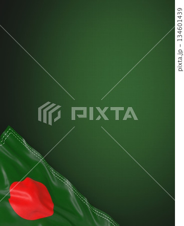 Bangladesh - national flag and gradient background - vertical poster - 3D illustration 134601439
