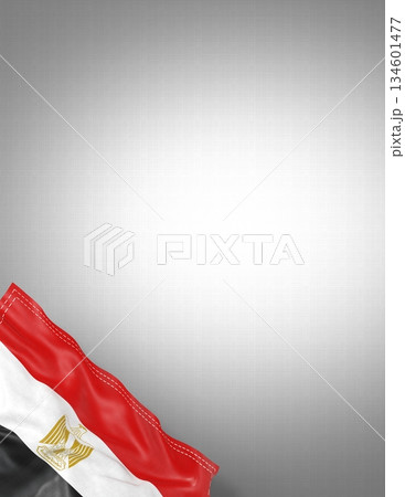Egypt - national flag and gradient background - vertical poster - 3D illustration 134601477