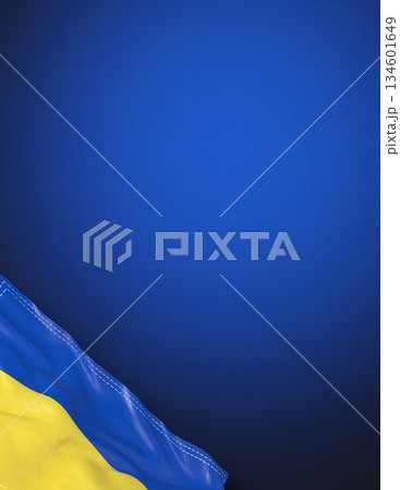 Ukraine - national flag and gradient background - vertical poster - 3D illustration Ukraine - national flag and gradient background - vertical poster - 3D illustration 134601649