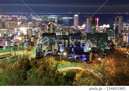 【兵庫県】六甲山から見た神戸の夜景（ビーナスブリッジ） 134601965