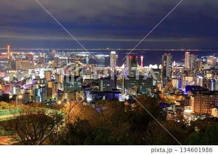 【兵庫県】六甲山から見た神戸の夜景(ビーナスブリッジ) 【兵庫県】六甲山から見た神戸の夜景(ビーナスブリッジ) 134601986
