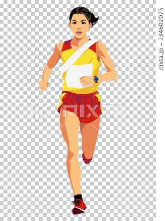 女子駅伝ランナー 134602075