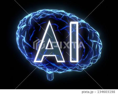 Artificial intelligence, human brain - 3D illustration Artificial intelligence, human brain - 3D illustration 134603198