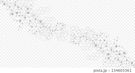 Structure molecule and communication Dna, atom, neurons. Science concept for your design. Connected lines with dots. Medical, technology, chemistry, science background. illustration. Structure molecule and communication Dna, atom, neurons. Science concept for your design. Connected lines with dots. Medical, technology, chemistry, science background. illustration. 134603361