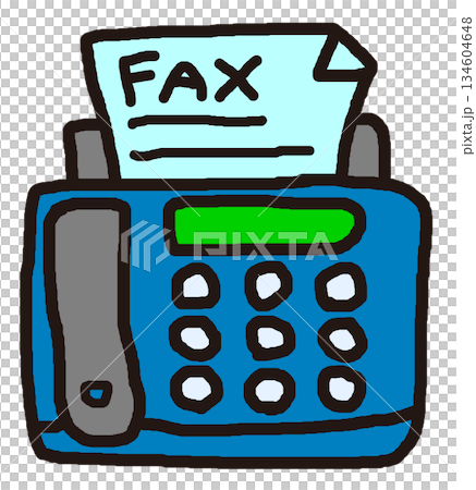 オフィスで文書やFAXを送信したり受信するファックスの本体イラスト 134604648