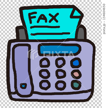 Illustration of a fax machine for sending and receiving documents and faxes in the office 134604650