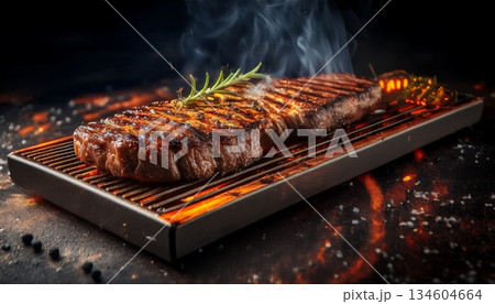 beef steak on the grill 134604664