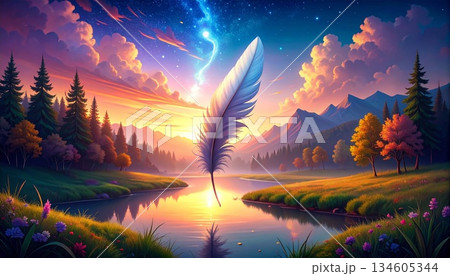 background scene with trees and grass 134605344