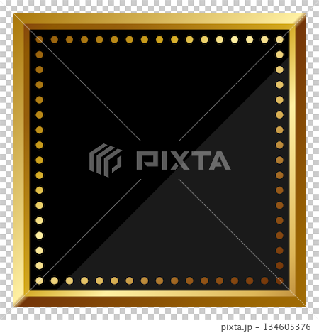 Luxury square frame black and gold Luxury square frame black and gold 134605376