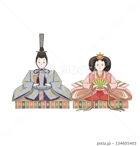 3月の季節感あるひな祭りイラスト 134605403