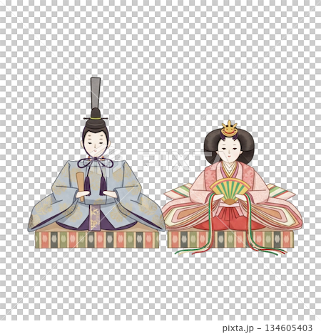 3月の季節感あるひな祭りイラスト 134605403