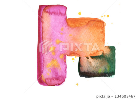 Abstract watercolour ink and paint swirl squares blots and abstract background Abstract watercolour ink and paint swirl squares blots and abstract background 134605467