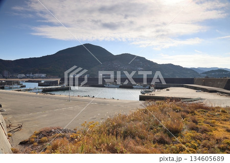 ◇白崎海岸の大引漁港・白崎クルーズ乗り場 ／「日本の渚百選」【和歌山県由良町】 134605689