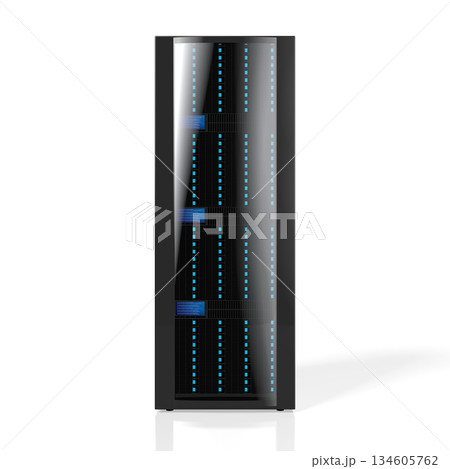 3D server illustration - great for topics like data storage, hosting, Internet etc. 134605762