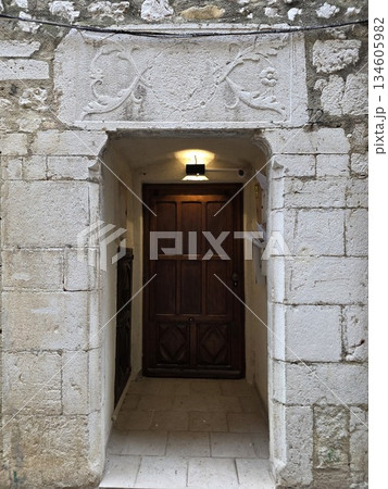 Old door detail in saint paul de vence Medieval village in provence france Old door detail in saint paul de vence Medieval village in provence france 134605982