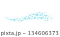 Snow frozen decorative wave, with snowflakes and flakes 134606373