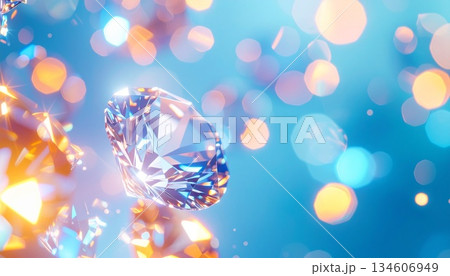 diamonds on bokeh background diamonds on bokeh background 134606949